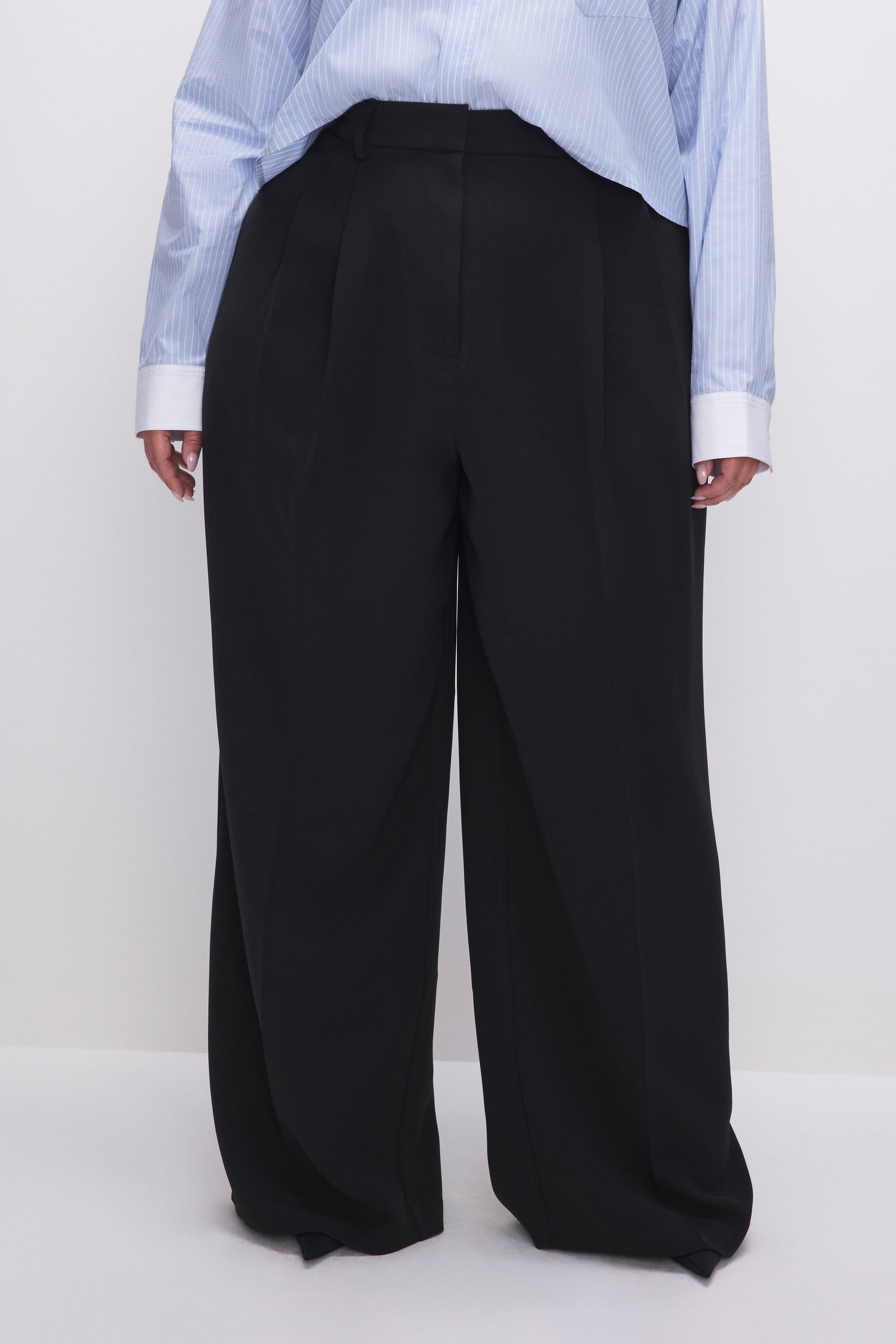 WIDE LEG TROUSERS | BLACK001 Product Image