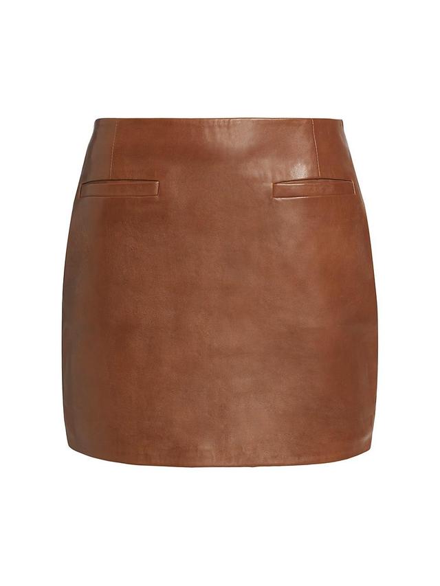 Womens Rowan Leather Miniskirt Product Image