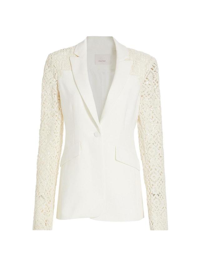 Womens Cheyenne Geometric Crochet Blazer Product Image