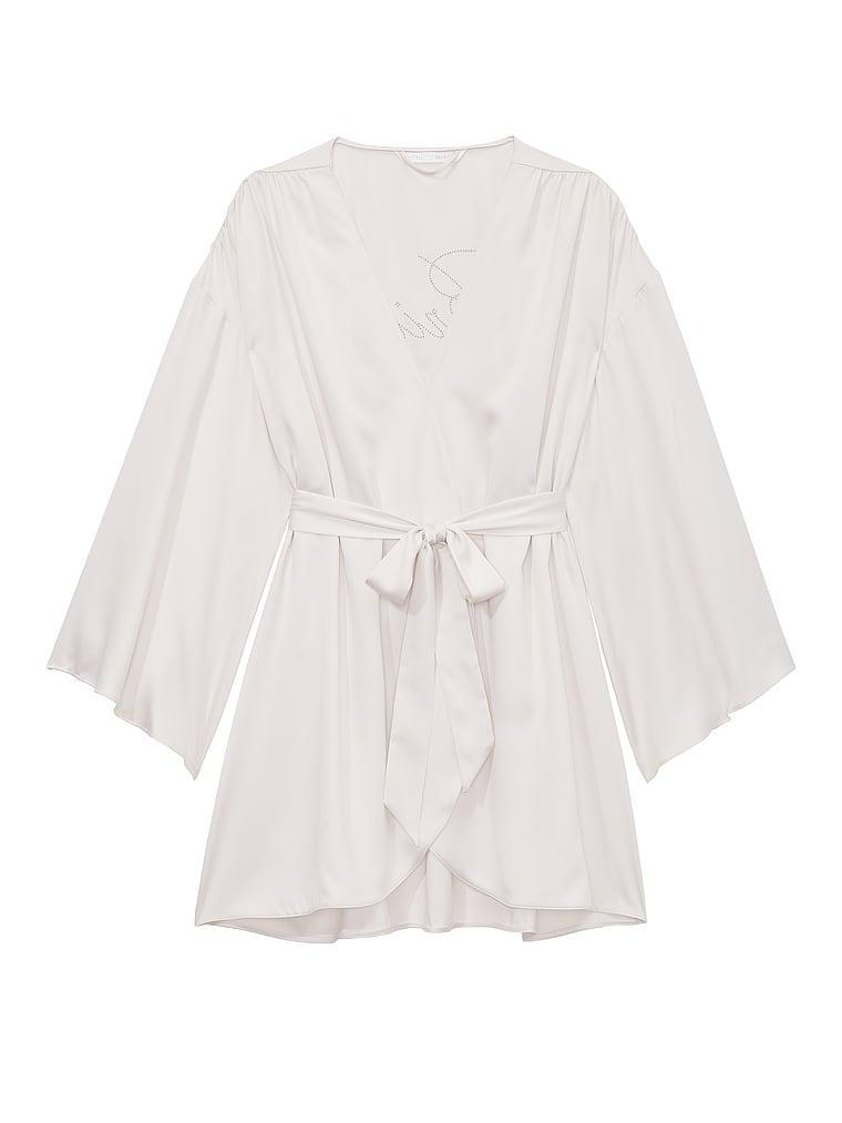 Bride Embellished Satin Short Robe Product Image