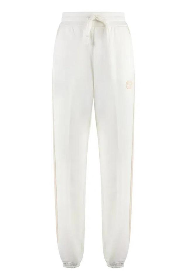 Gg Felted Jersey Jogging Pants In White Product Image