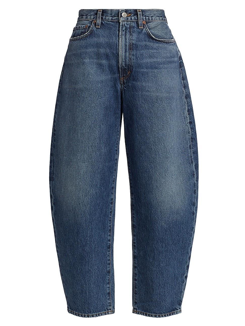 Womens Balloon High-Rise Rigid Barrel Jeans Product Image