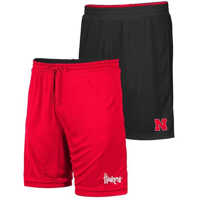 Mens Colosseum /Scarlet Nebraska Huskers Wiggum Reversible Shorts Product Image