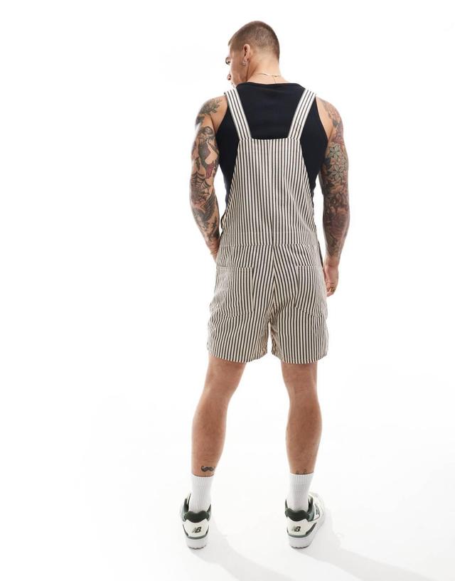 ASOS DESIGN short striped overalls Product Image