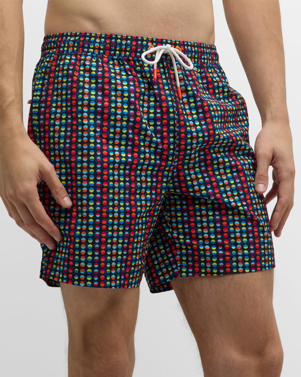 Mens Punto Geometric-Print Swim Shorts Product Image