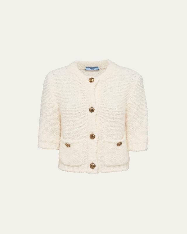 Womens Boucl Mohair Cardigan Product Image