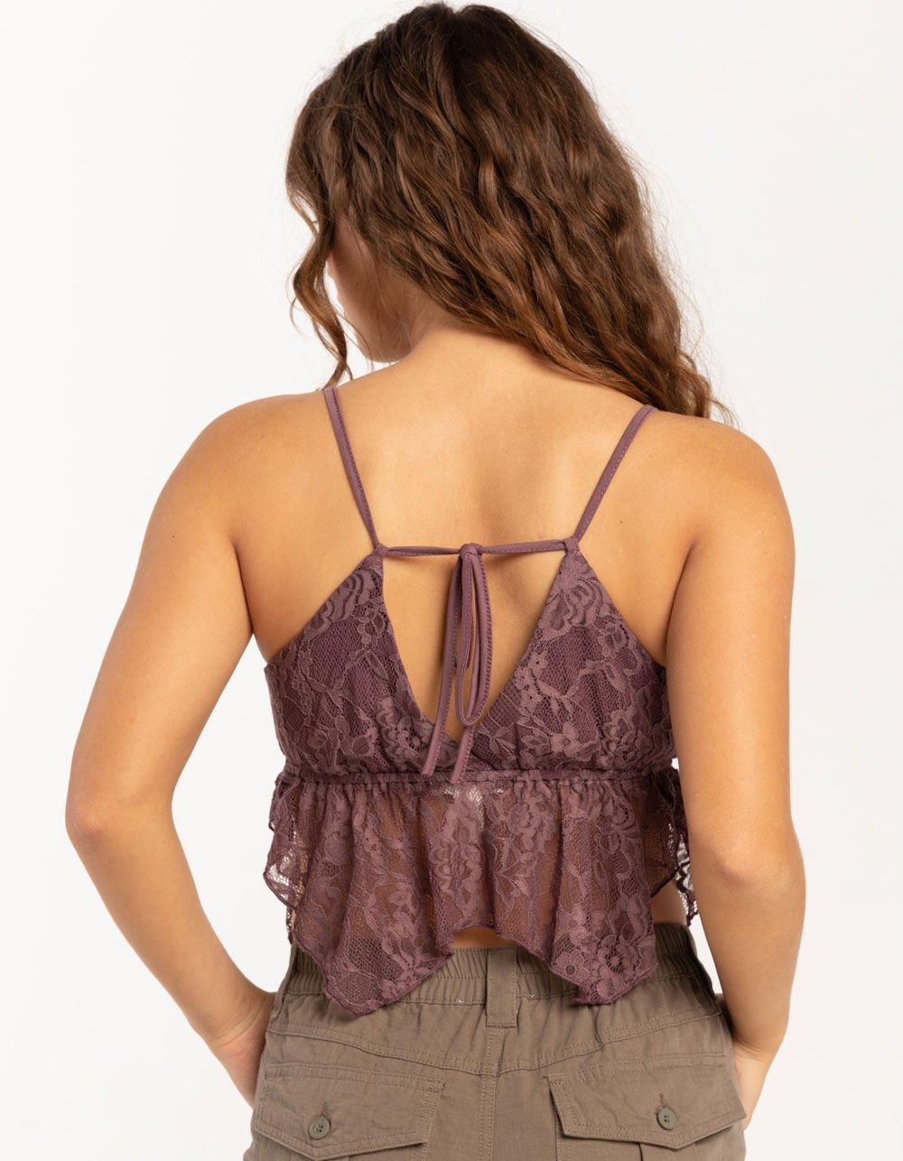 FULL TILT Lace Hanky Hem Womens Cami Product Image