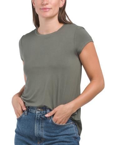 Double Layer Neckline T-Shirt for Women | Spandex/Viscose product image