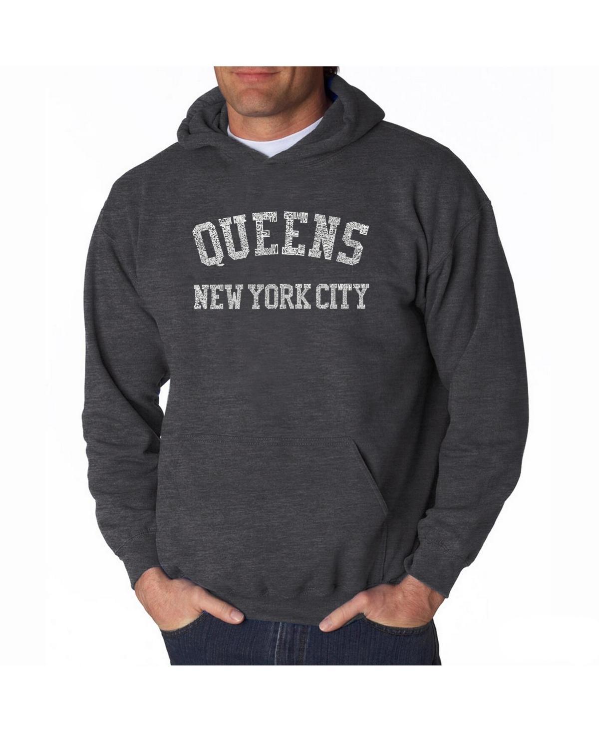 La Pop Art Mens Word Art Hoodie - Queens Ny Neighborhoods Product Image