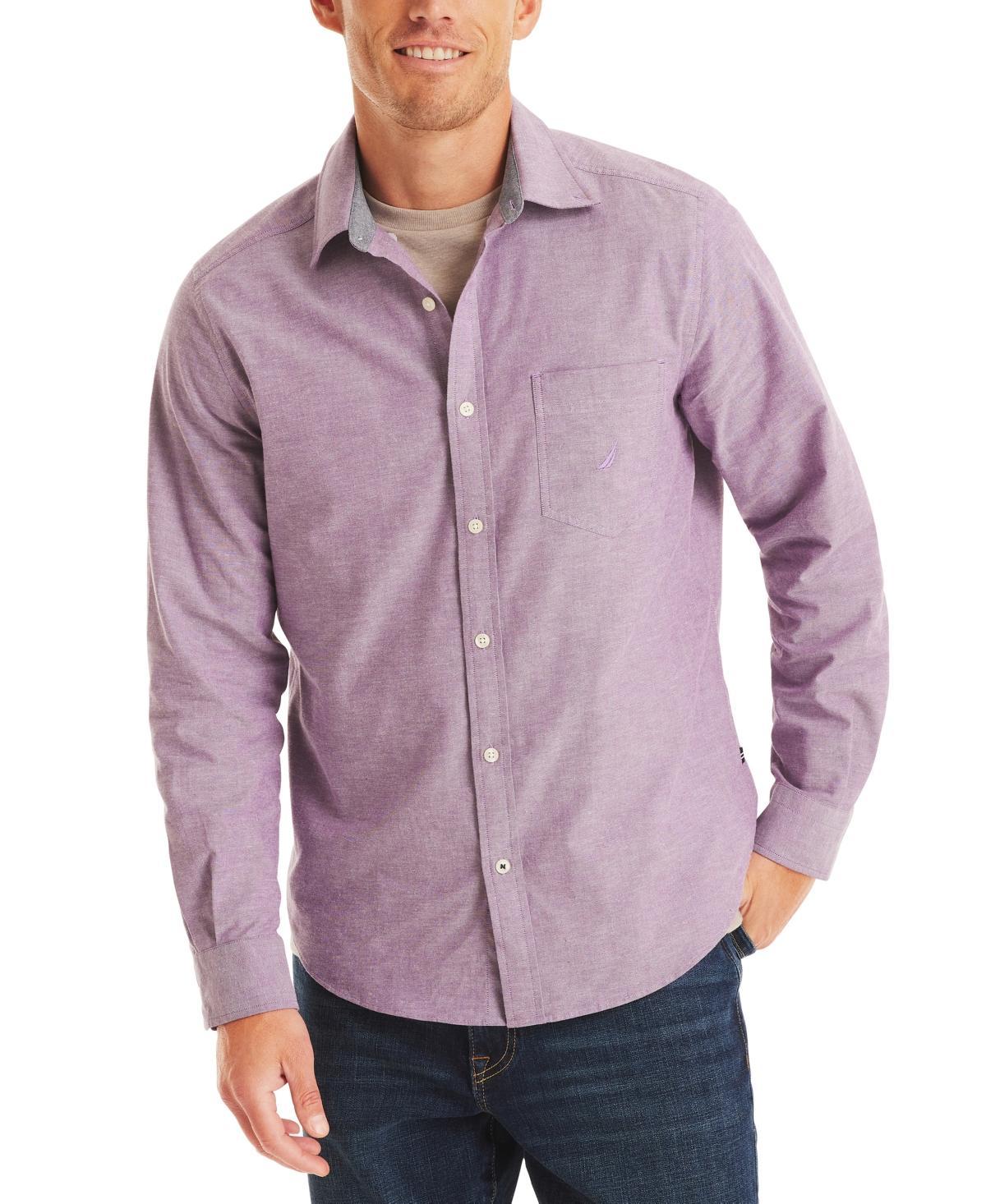 Nautica Mens Classic-Fit Solid Button-Down Oxford Shirt Product Image