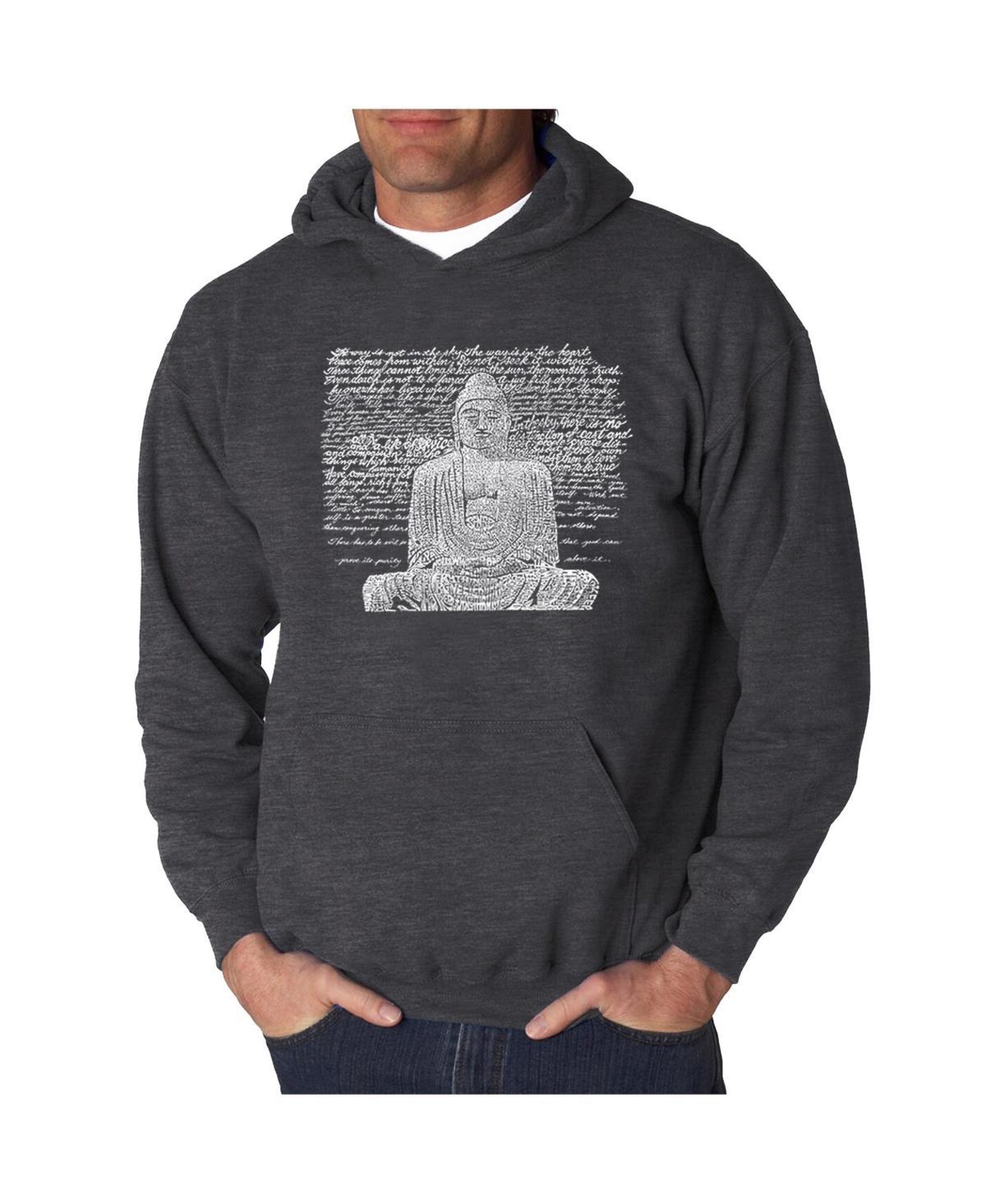 La Pop Art Mens Word Art Hooded Sweatshirt - Zen Buddha Product Image