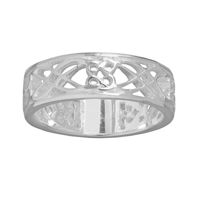 Silver Plated Filigree Ring, Womens Product Image