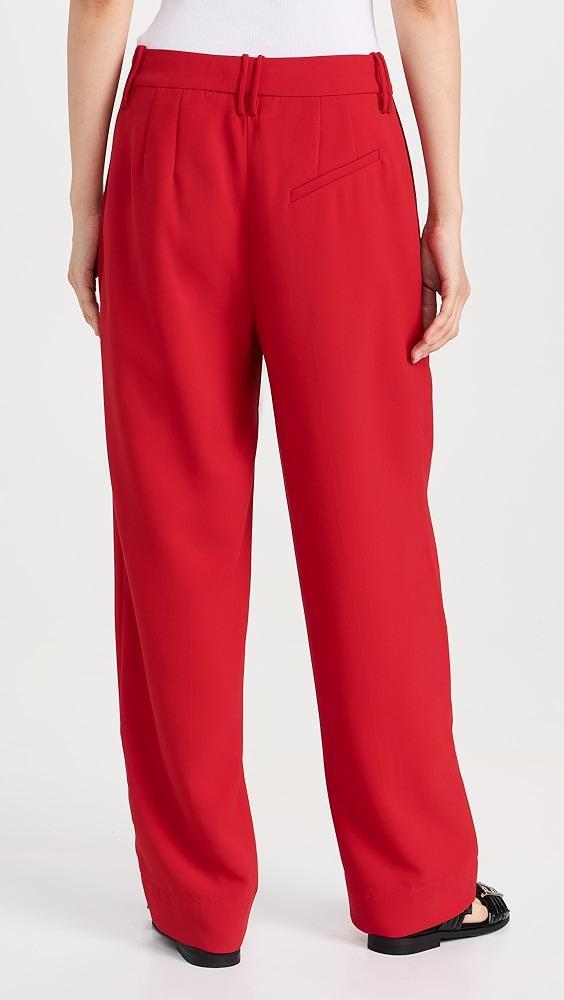 GANNI Light Twill Suiting Relaxed Pleated Pants | Shopbop Product Image