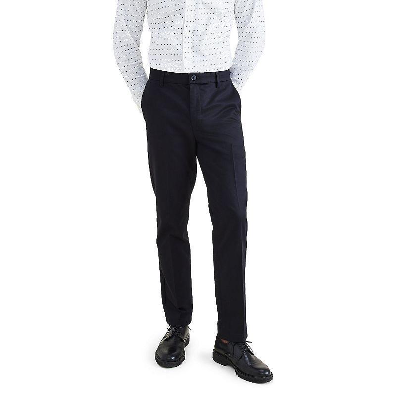 Mens Dockers Signature Iron-Free Stain Defender Slim-Fit Khaki Pants Blue Blazer Product Image