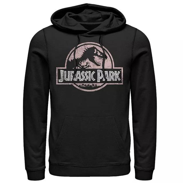 Mens Jurassic Park Peach Distressed Logo Graphic Hoodie Product Image