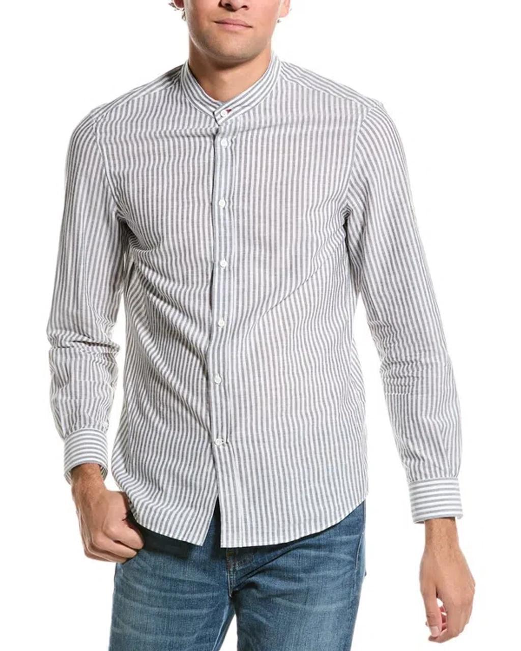 Easy Fit Linen-blend Shirt In Multi Product Image