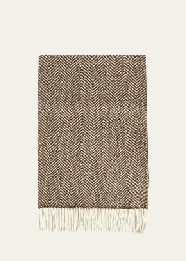 Mens Chevron Cashmere Scarf Product Image