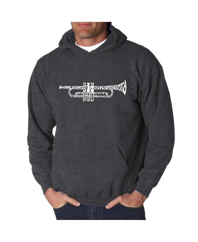 La Pop Art Mens Word Art Hoodie - Trumpet Product Image