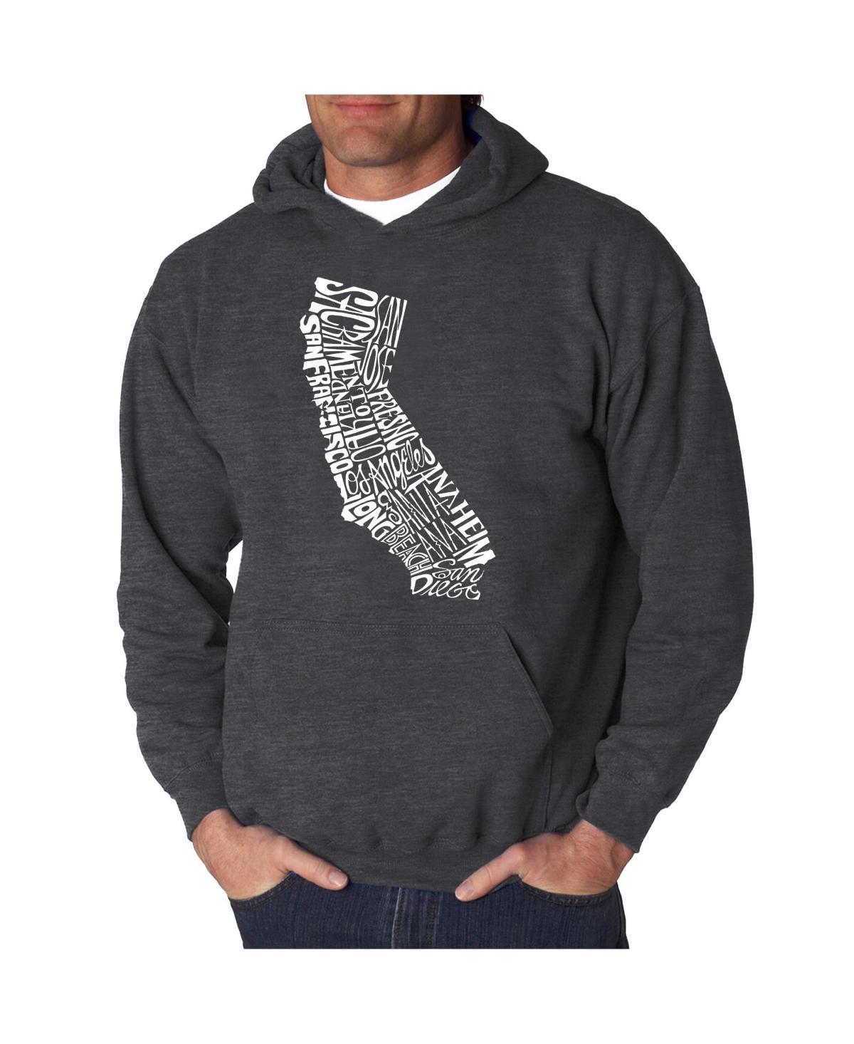 La Pop Art Mens Word Art Hooded Sweatshirt - California State Product Image