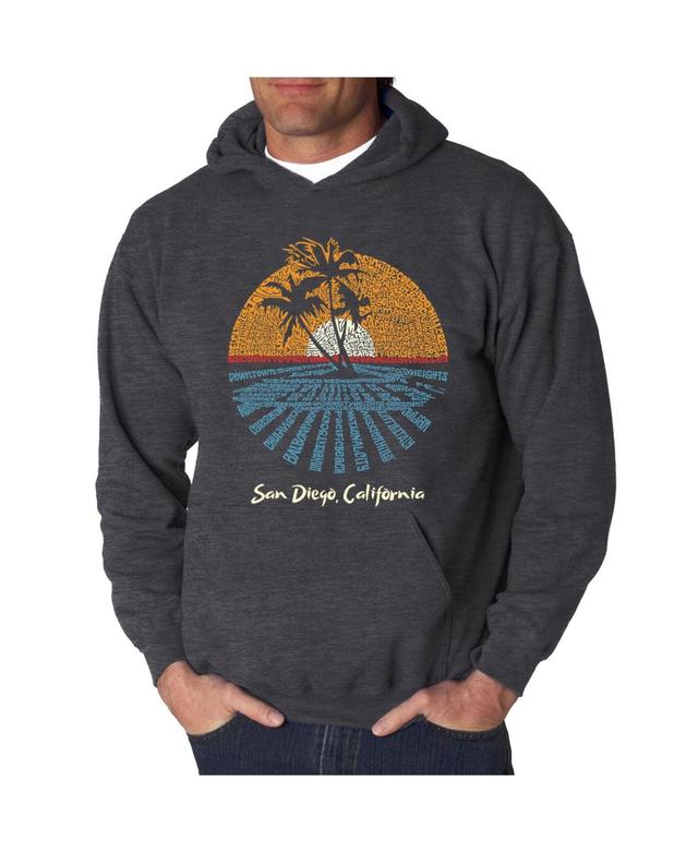 La Pop Art Mens Cities in San Diego Word Art Hooded Sweatshirt Product Image