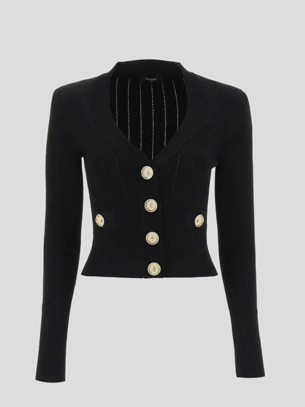 BALMAIN Cardigan In Black Product Image