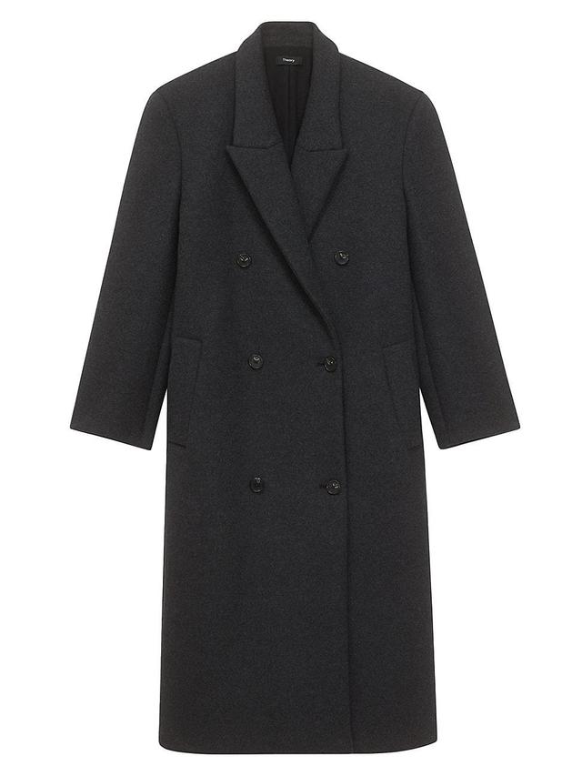 Theory Double Breasted Wool Coat Product Image