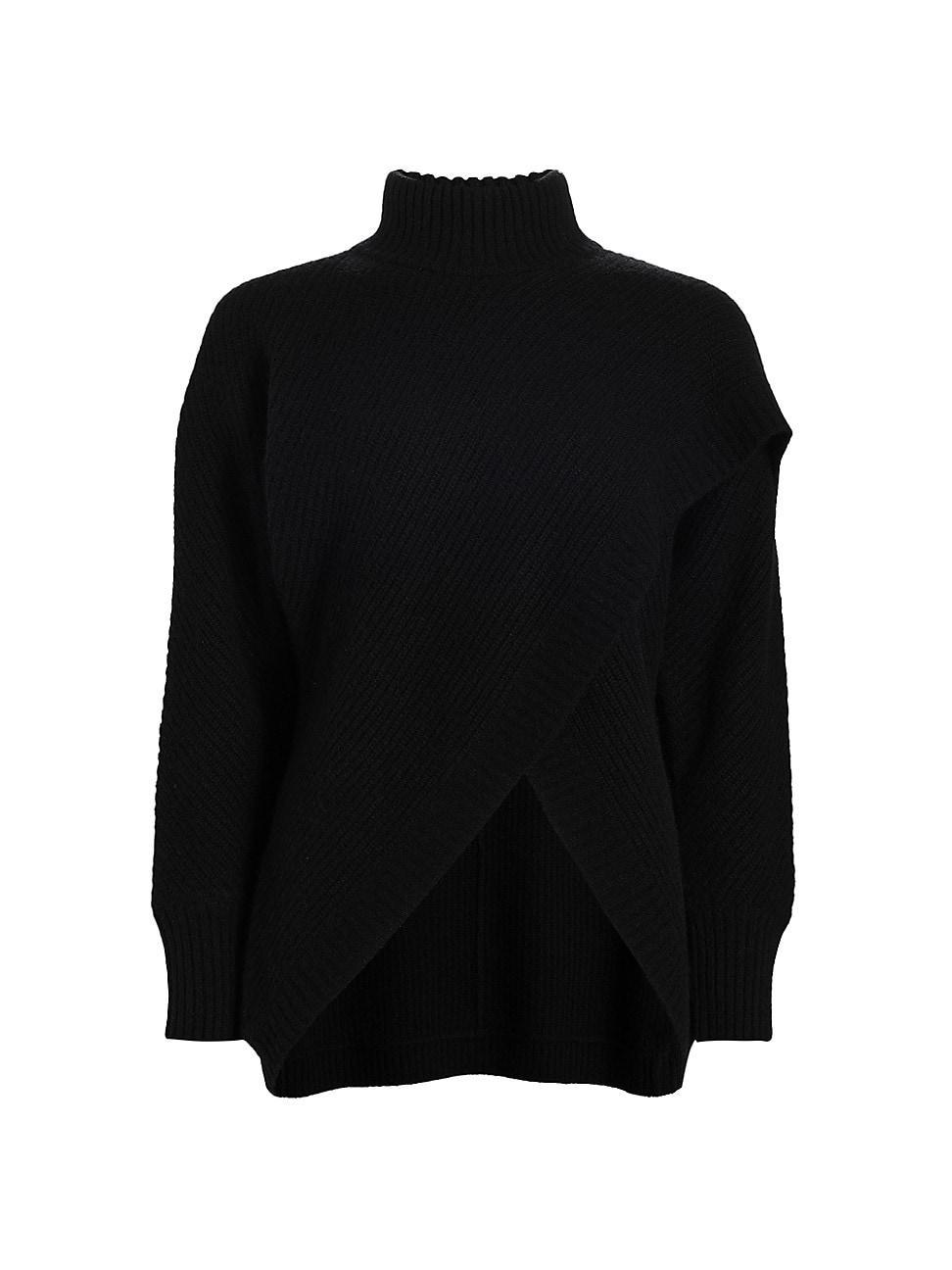 Womens Cross-Front Cashmere Sweater Product Image