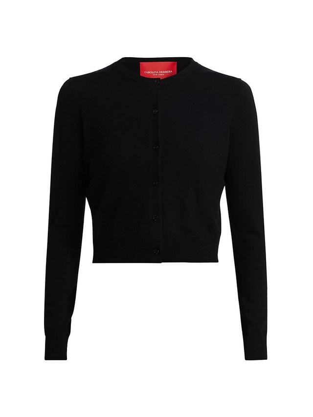 Womens Wool Crewneck Cardigan Product Image