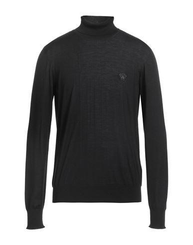 VERSACE Man Turtleneck Black Size 46 Wool, Silk, Cashmere, Viscose Product Image