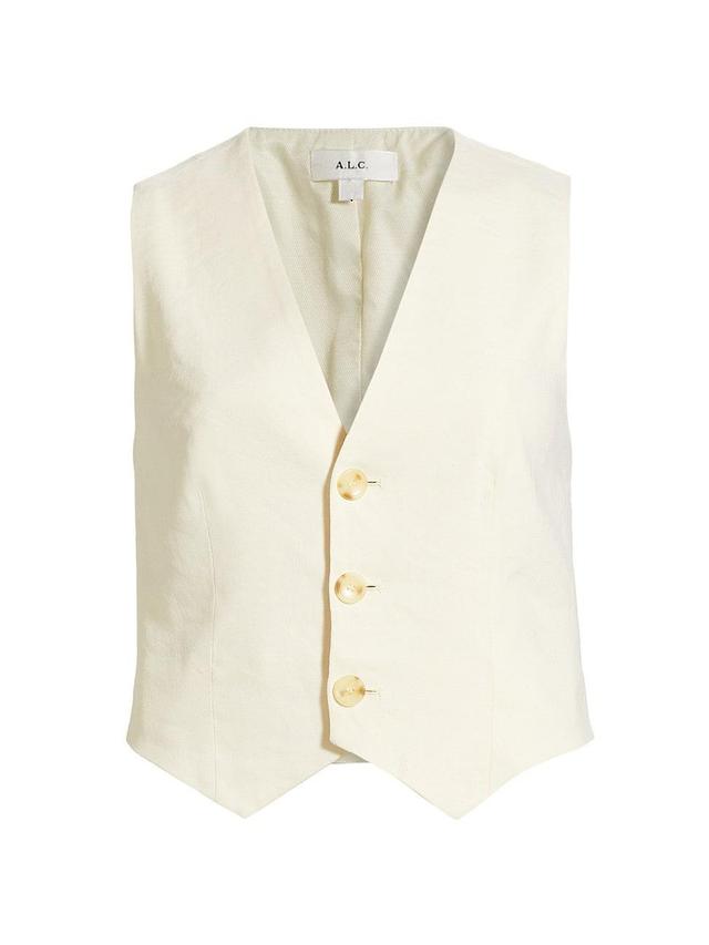 Womens Maxwell Linen-Blend Vest Product Image