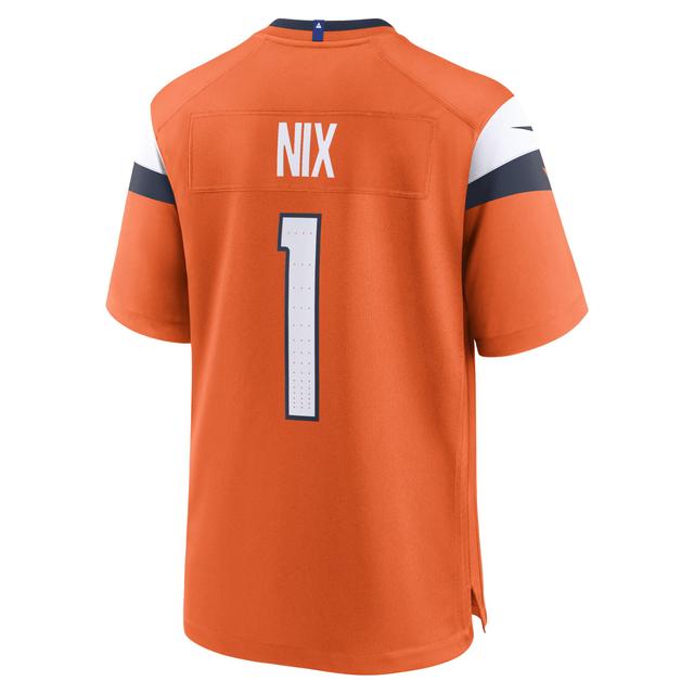 Bo Nix Denver Broncos Nike Mens NFL Game Football Jersey Product Image