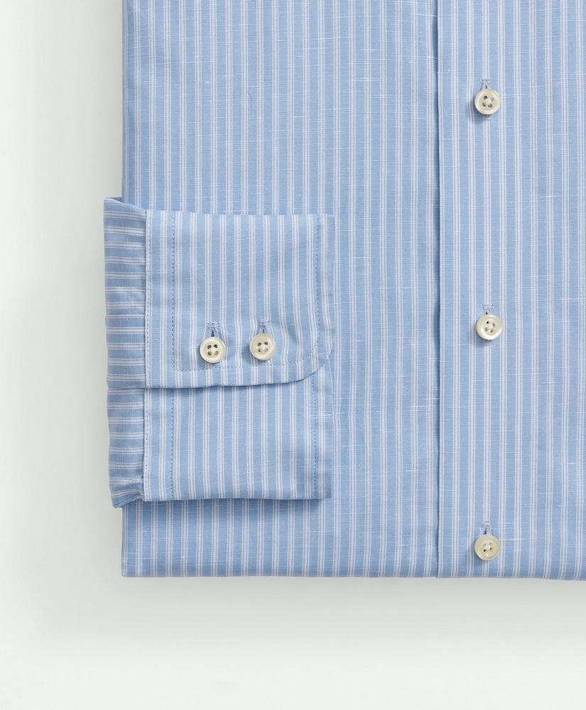 Brooks Brothers X Thomas Mason® Cotton-Linen English Collar, Stripe Dress Shirt Product Image