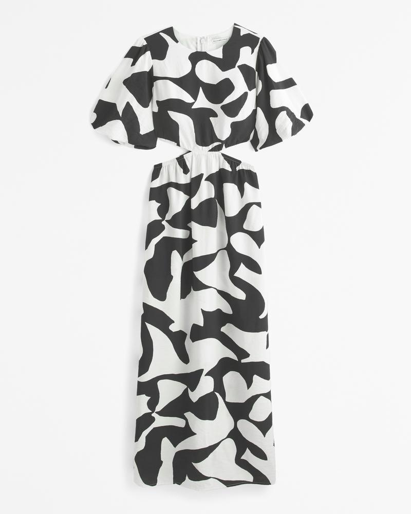 Short-Sleeve Cutout Maxi Dress Product Image