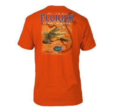 SALE Flo Grown® Men's S/S UF Vintage Map Gator Tee - Orange Product Image