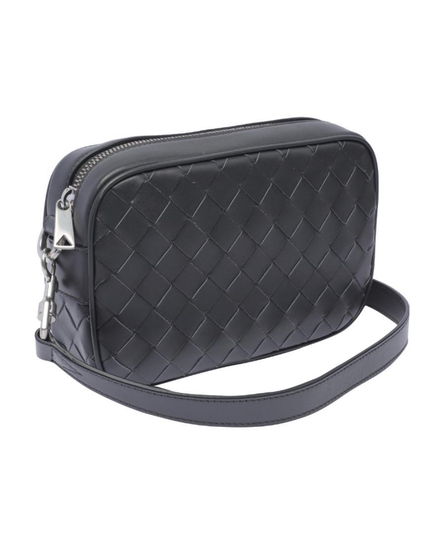 BOTTEGA VENETA Avenue Mini Shoulder Bag In Black-silver Product Image