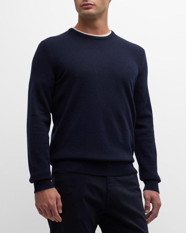 Mens Cashmere-Silk Crewneck Sweater Product Image