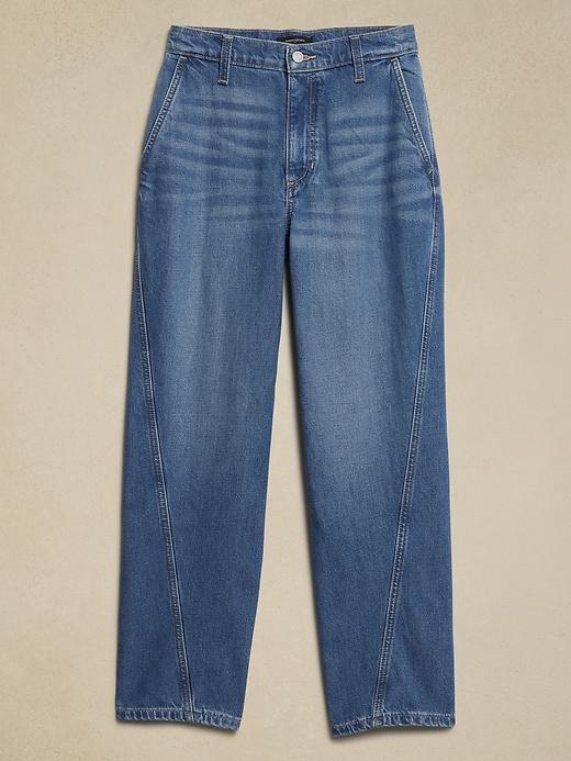 Luxe High-Rise Barrel Jean Product Image