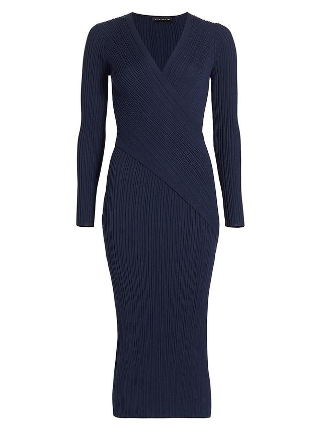 Womens Levi Rib-Knit Wrap Midi-Dress Product Image