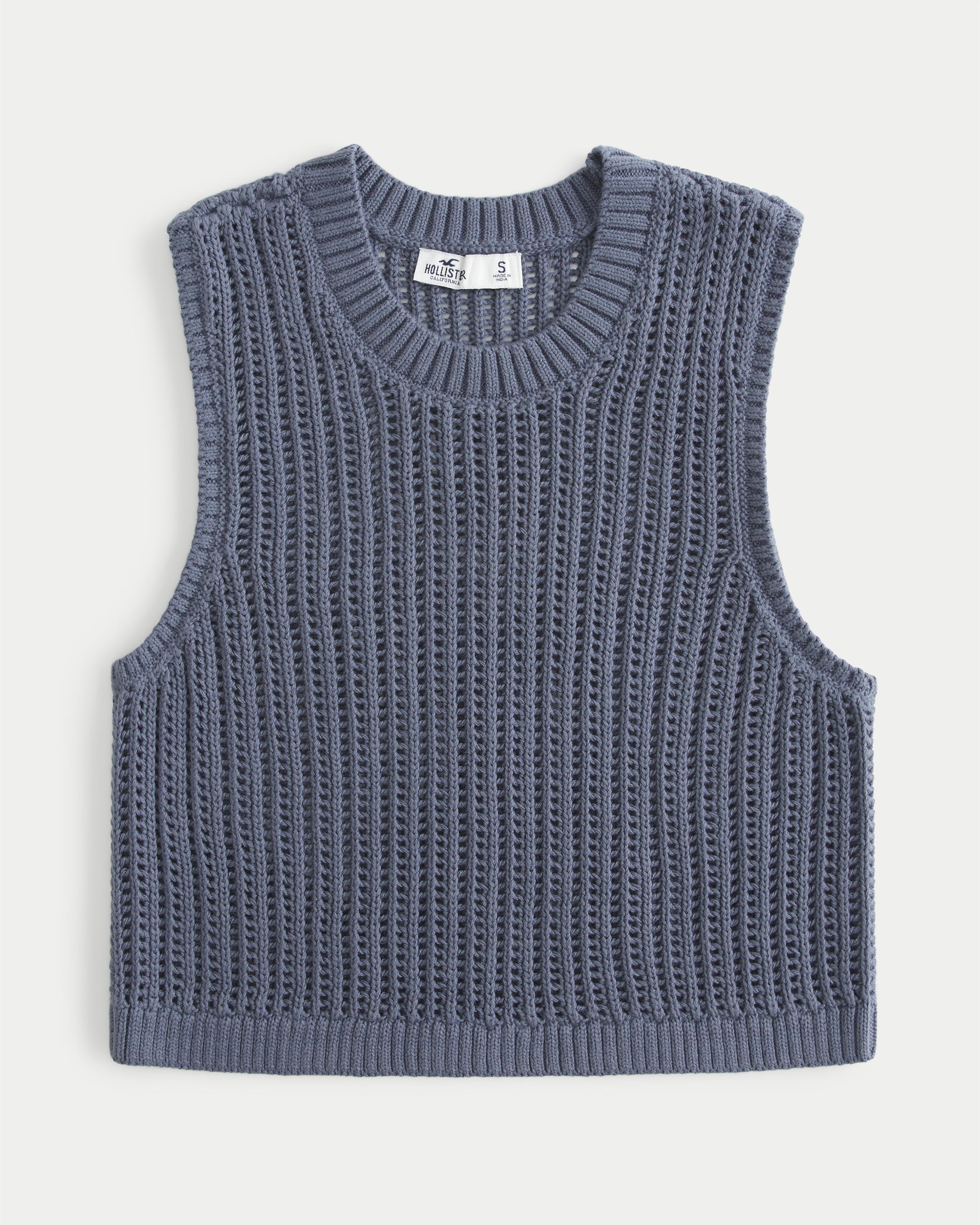 Easy Crochet-Style High-Neck Tank Product Image