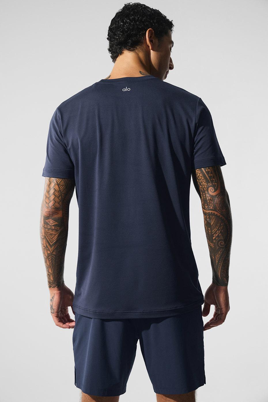 Conquer Reform Crewneck Short Sleeve - Navy Male Product Image