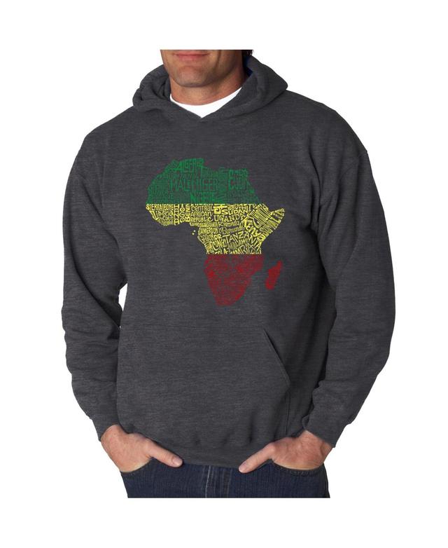 La Pop Art Mens Countries in Africa Word Art Hooded Sweatshirt Product Image