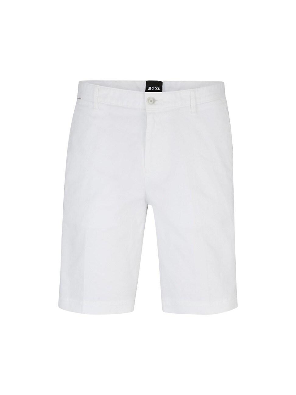 Mens Slim Fit Shorts in Stretch Cotton Twill Product Image