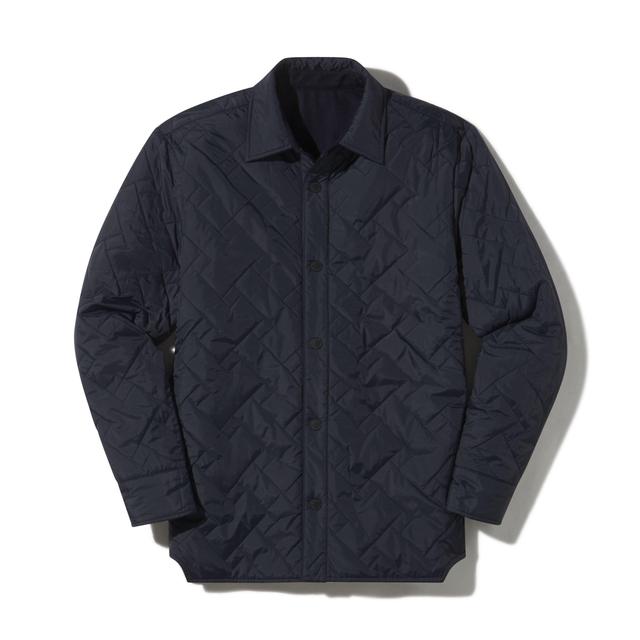 Insulated Reversible Shirt Jacket - Navy Product Image