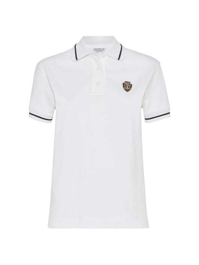 Womens Cotton Interlock Polo Shirt Product Image