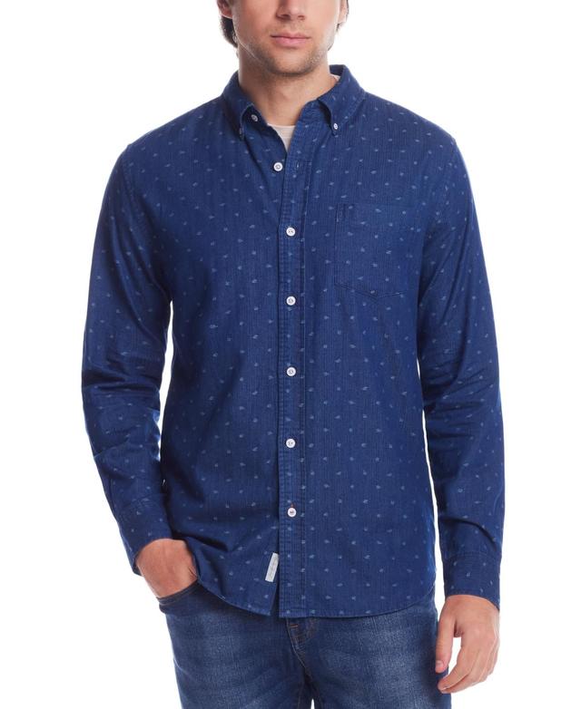 Weatherproof Vintage Mens Long Sleeve Button-Down Floral Print Dobby Shirt Product Image