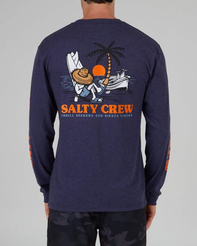 Siesta Premium L/S Tee - Navy Heather Product Image