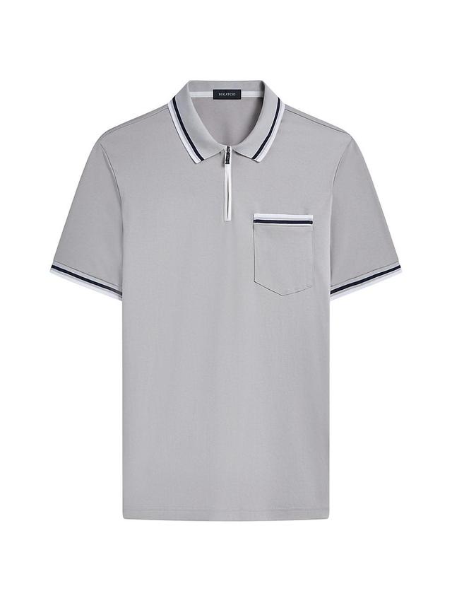 Mens Cotton Short-Sleeve Polo Shirt Product Image