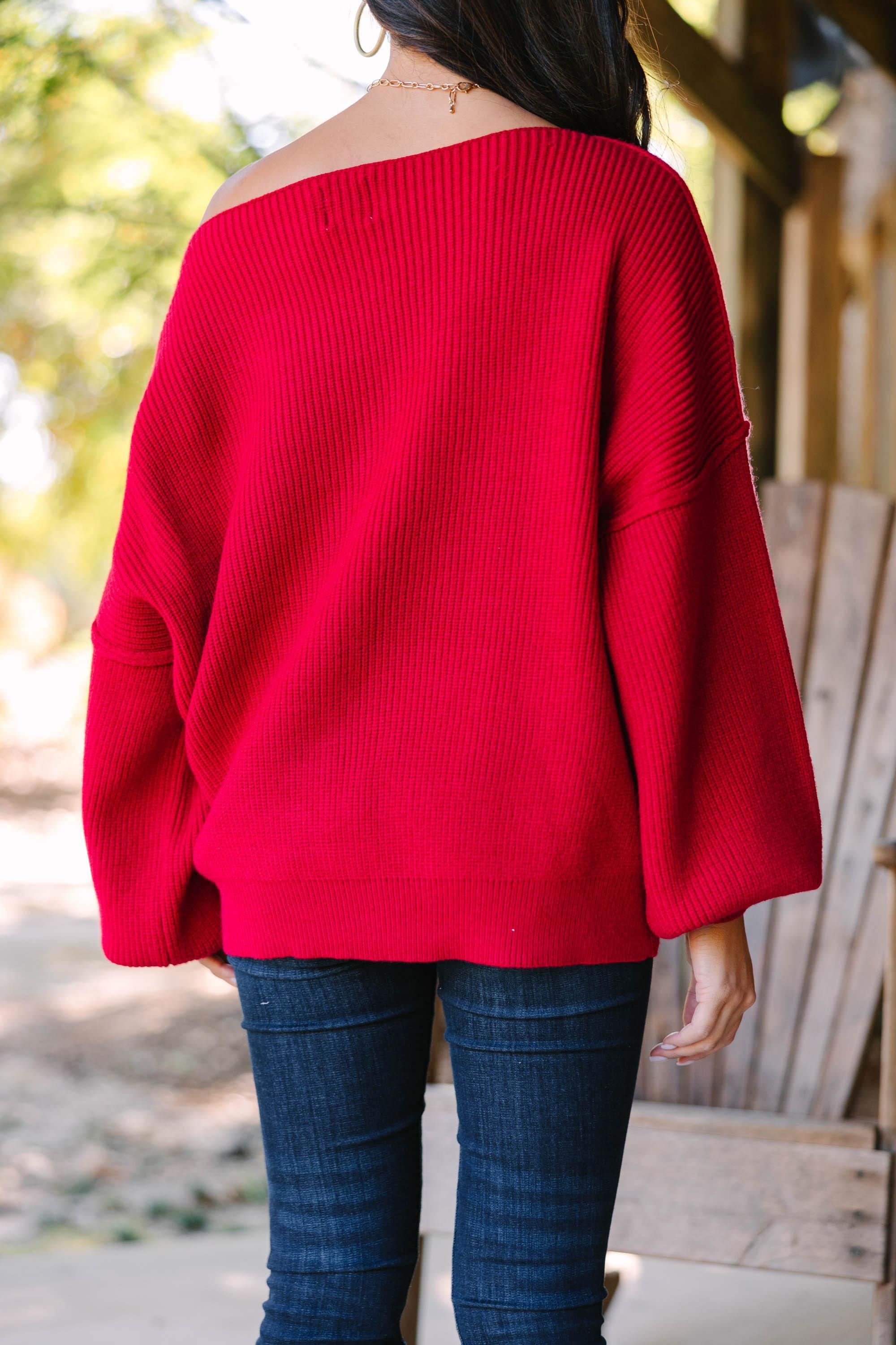 This Is All A Dream Red Sweater Female Product Image