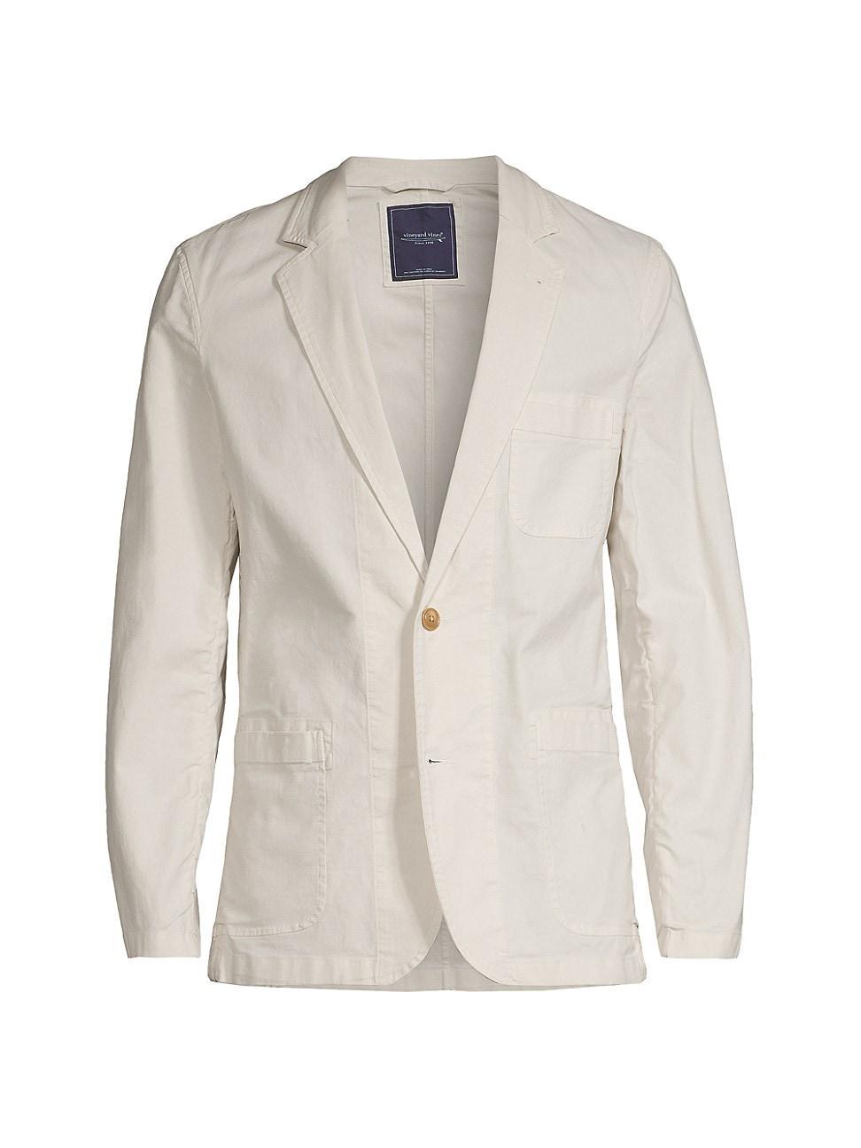 Mens Unconstructed Cotton-Blend Two-Button Blazer Product Image