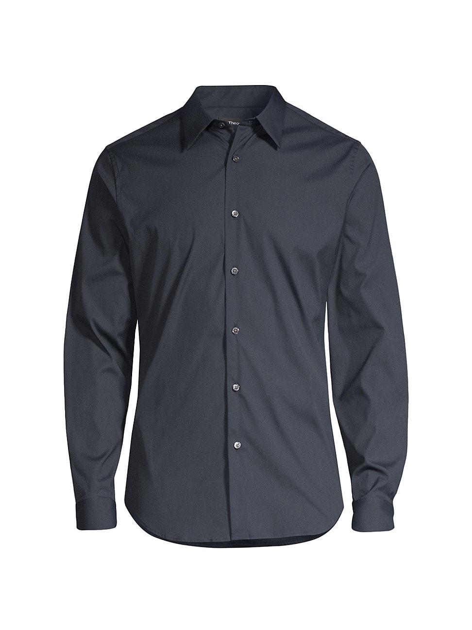 Mens Sylvain Wealth Poplin Long-Sleeve Shirt Product Image